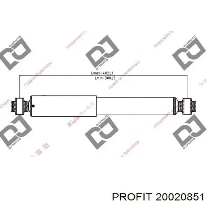 Comprar 2207G001R Febest Amortiguador trasero
