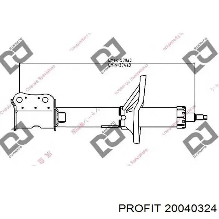 2004-0324 Profit amortiguador trasero izquierdo