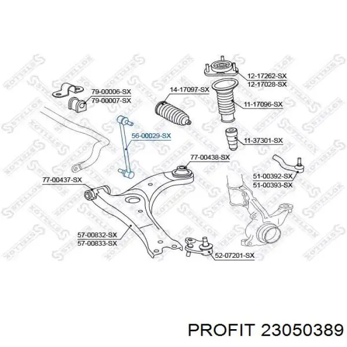 Soporte de barra estabilizadora delantera Toyota Auris E15