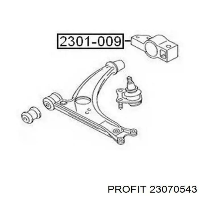 23070543 Profit silentblock de suspensión delantero inferior