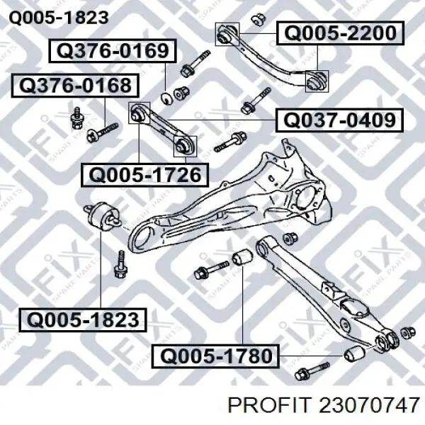 Comprar 23070747 Profit Buje delantero del brazo longitudinal trasero