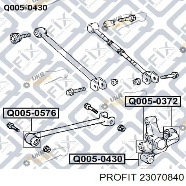 2307-0840 Profit silentblock de mangueta trasera