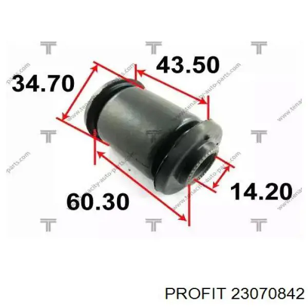 2307-0842 Profit silentblock de suspensión delantero inferior