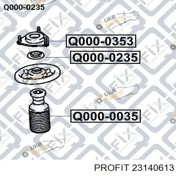 Rodamiento de soporte del amortiguador delantero Profit 23140613 precio, desde 3,29 EUR
