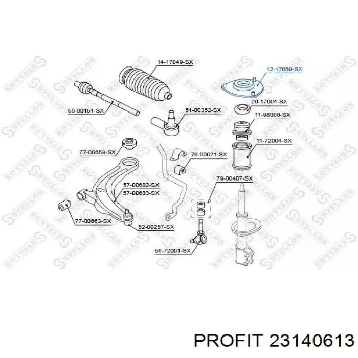 Comprar 23140613 Profit Rodamiento de soporte del amortiguador delantero