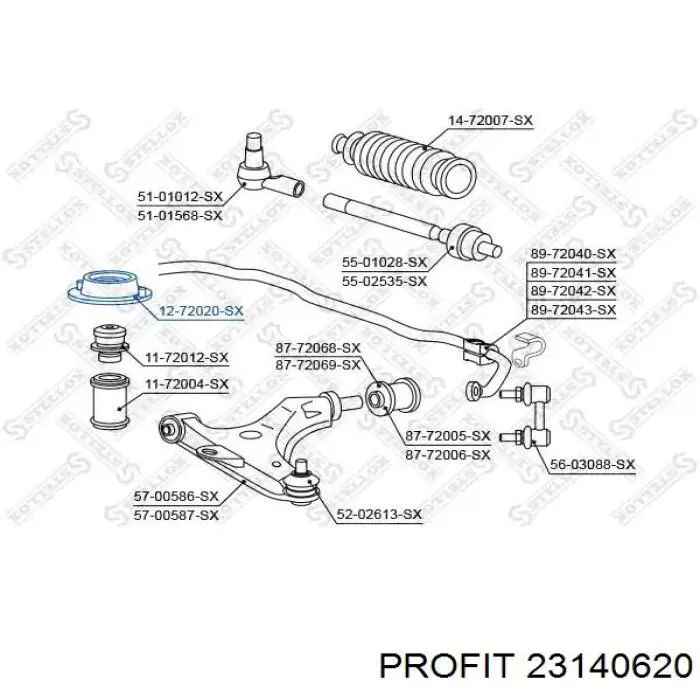 23140620 Profit soporte amortiguador delantero