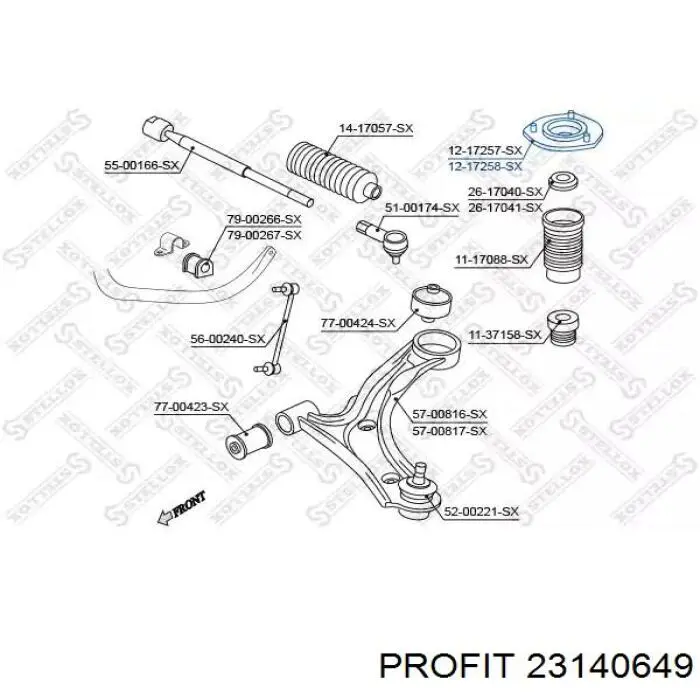 23140649 Profit soporte amortiguador delantero