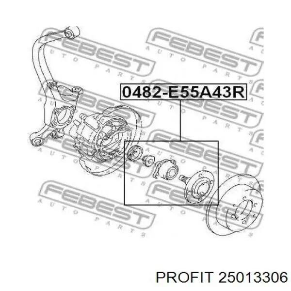 2501-3306 Profit cojinete de rueda trasero