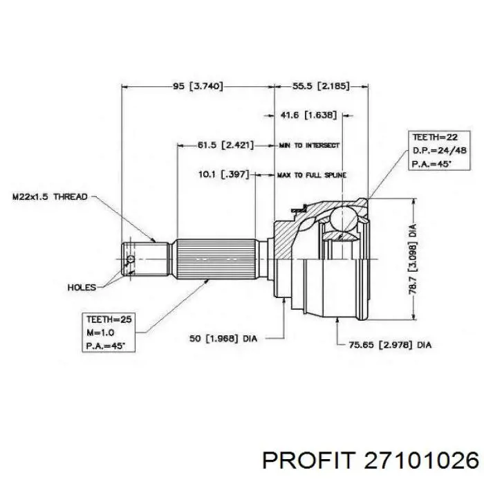 Comprar 27101026 Profit Junta homocinetica
