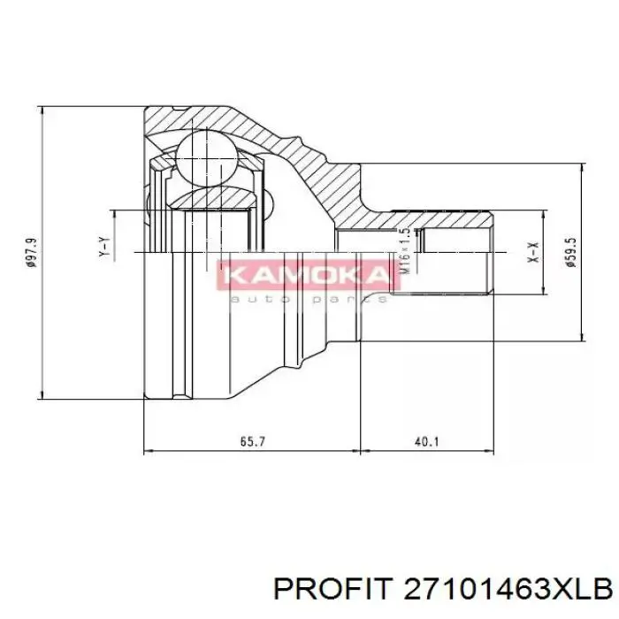 Comprar 27101463XLB Profit Fuelle de transmisión delantero exterior