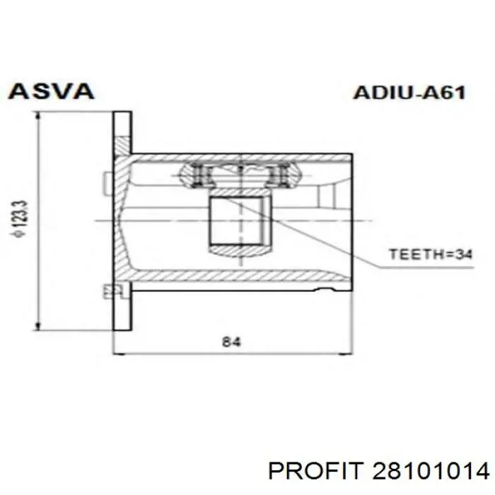 Junta homocinética interna delantera 443407331D VAG