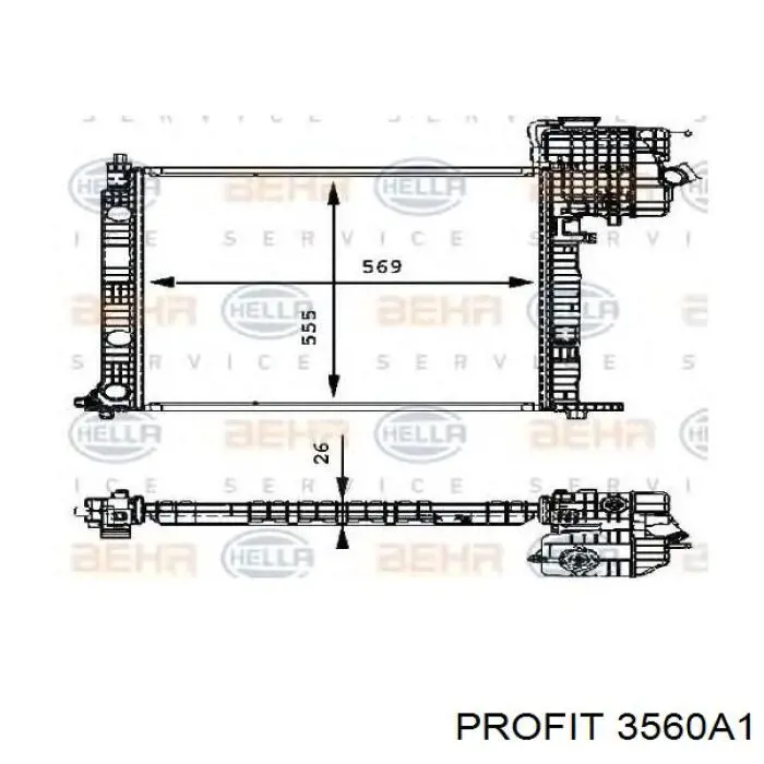 Comprar 3560A1 Profit Radiador de auto