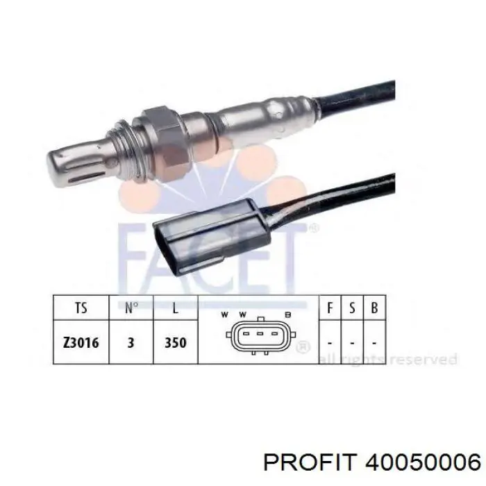 40050006 Profit sonda lambda sensor de oxigeno para catalizador