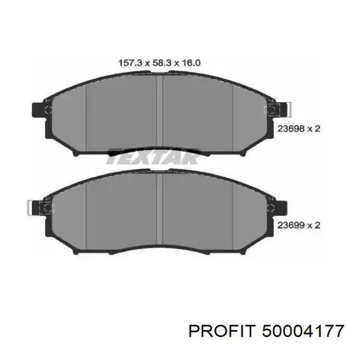 Pastillas de freno delanteras Nissan Navara D40M