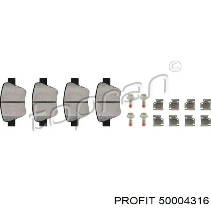 Comprar 50004316 Profit Pastillas de freno traseras