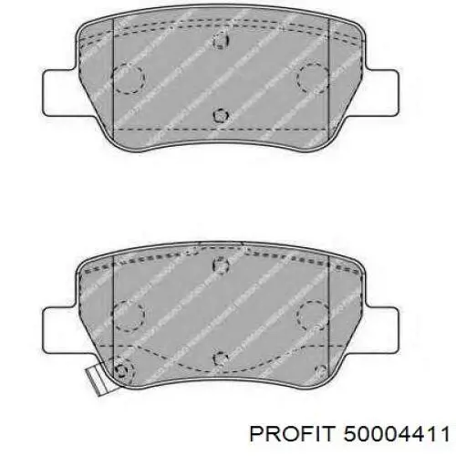 50004411 Profit pastillas de freno traseras