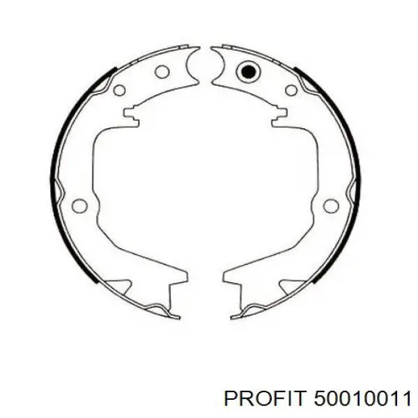 50010011 Profit juego de zapatas de frenos, freno de estacionamiento