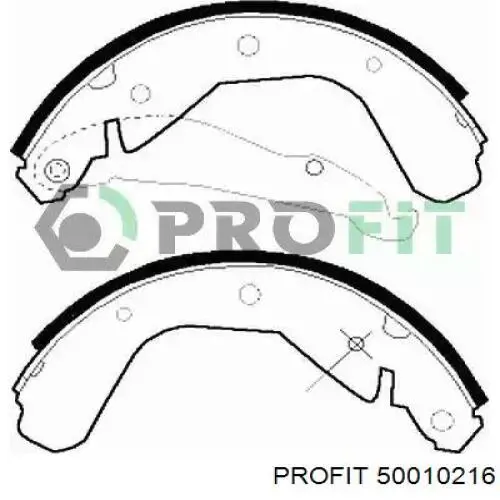 5001-0216 Profit zapatas de frenos de tambor traseras