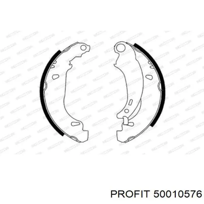 Zapatas de frenos de tambor traseras PROFIT 50010576