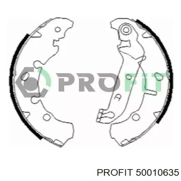 Zapatas de freno de tambor traseras Profit 50010635 precio, desde 28,08 EUR