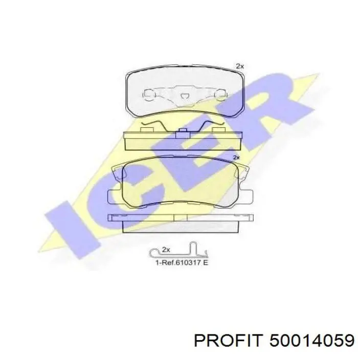 50014059 Profit zapatas de freno de mano