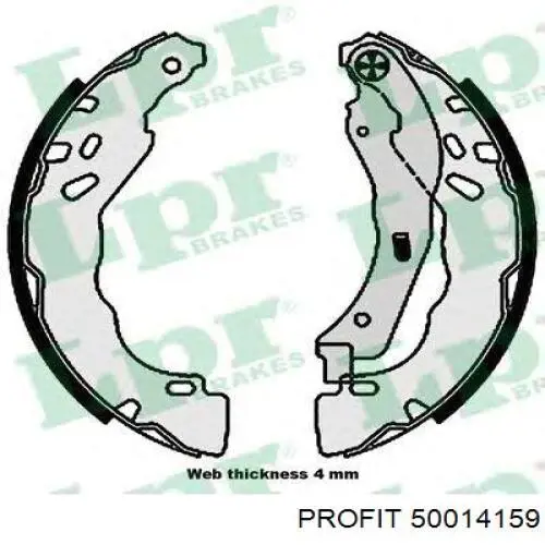 50014159 Profit zapatas de frenos de tambor traseras