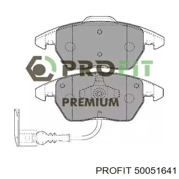 5005-1641 Profit pastillas de freno delanteras