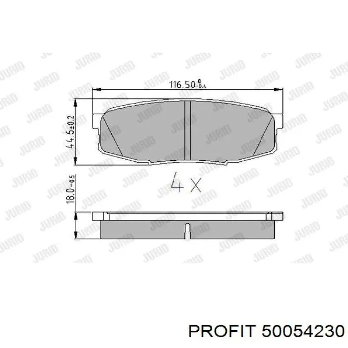 50054230 Profit pastillas de freno traseras