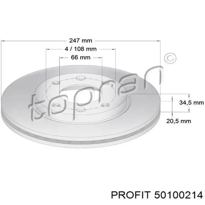 Freno de disco delantero Peugeot 205 1 741A, C
