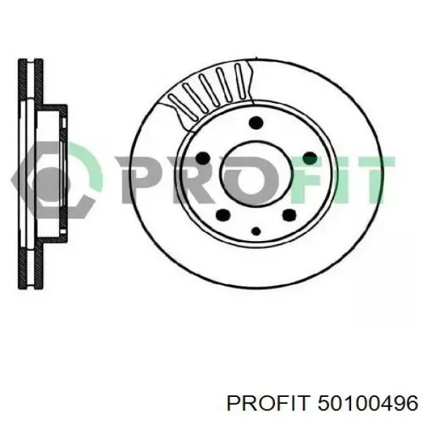 5010-0496 Profit freno de disco delantero