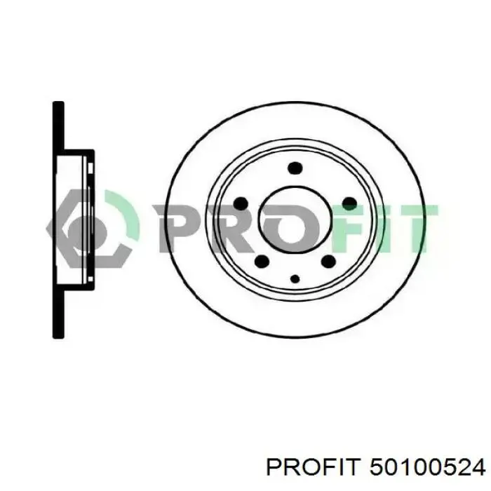 Disco de freno trasero Profit 50100524 precio, desde 40,18 EUR