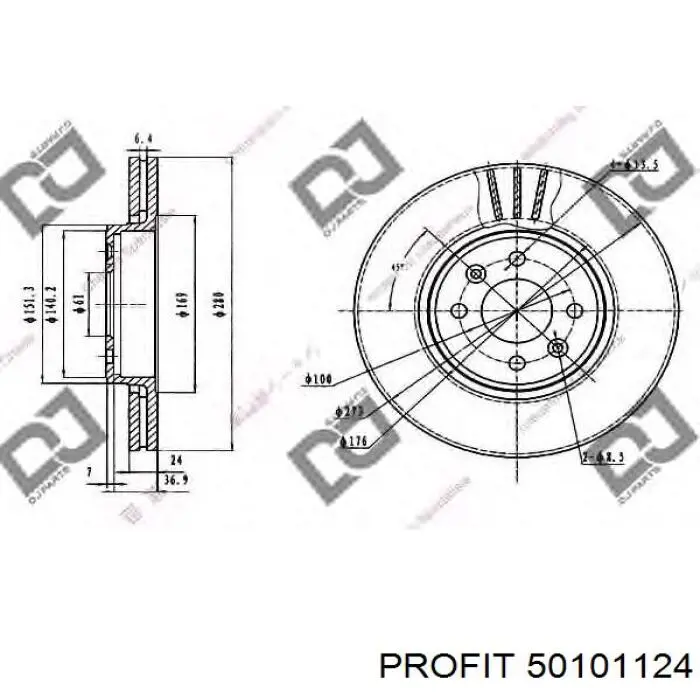 Comprar 50101124 Profit Freno de disco delantero