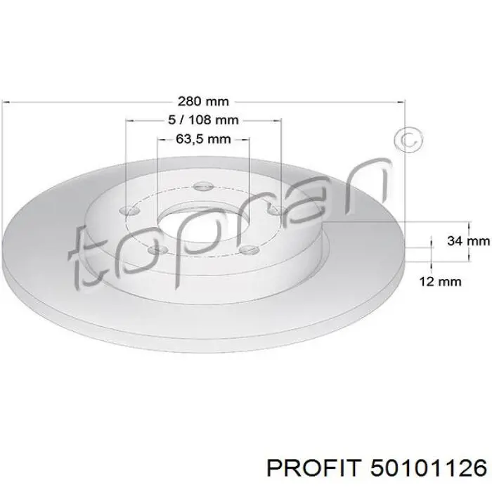 Disco de freno trasero Jaguar X-type CF1