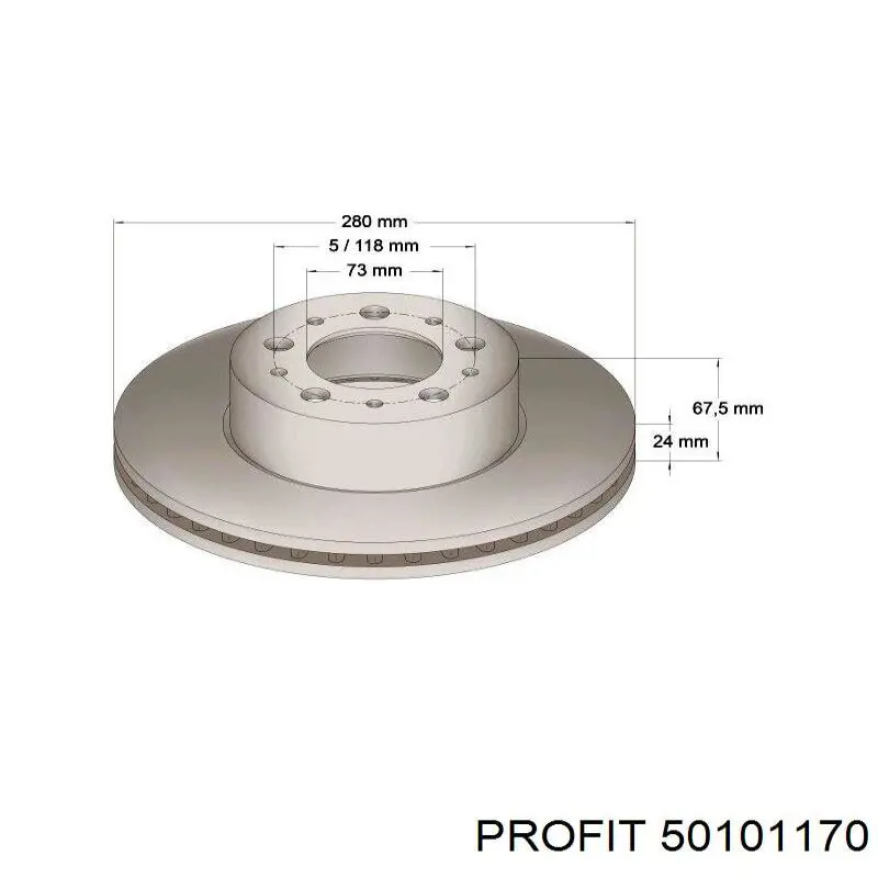 Comprar 50101170 Profit Freno de disco delantero