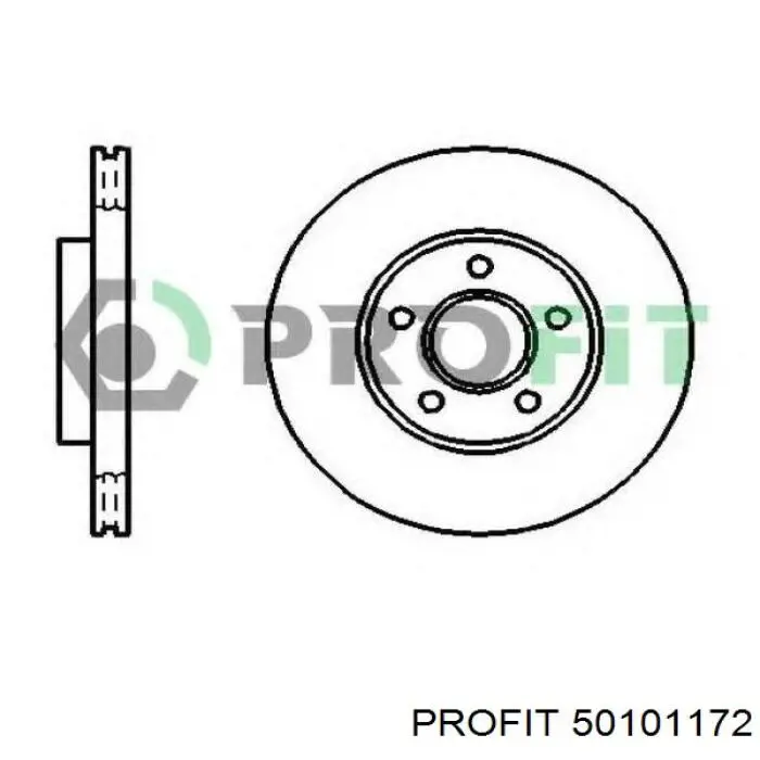 5010-1172 Profit freno de disco delantero