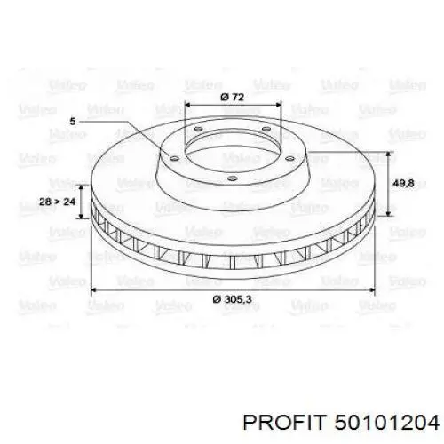 Freno de disco delantero Renault Trafic 2 FL