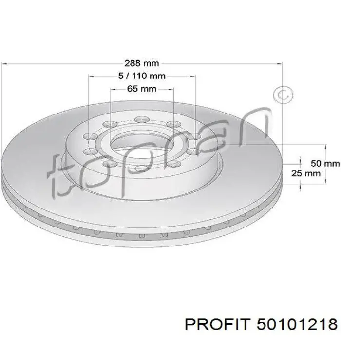 Freno de disco delantero Volkswagen Caddy 2 9K9