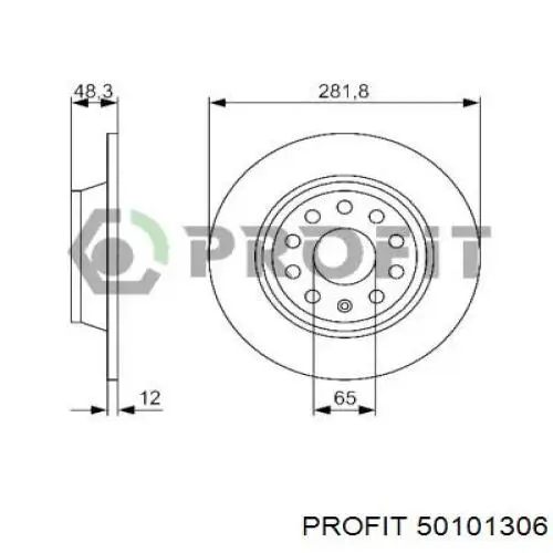 Disco de freno trasero Profit 50101306 precio, desde 29,83 EUR