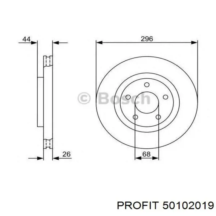 Freno de disco delantero Volkswagen Caddy 2 9K9