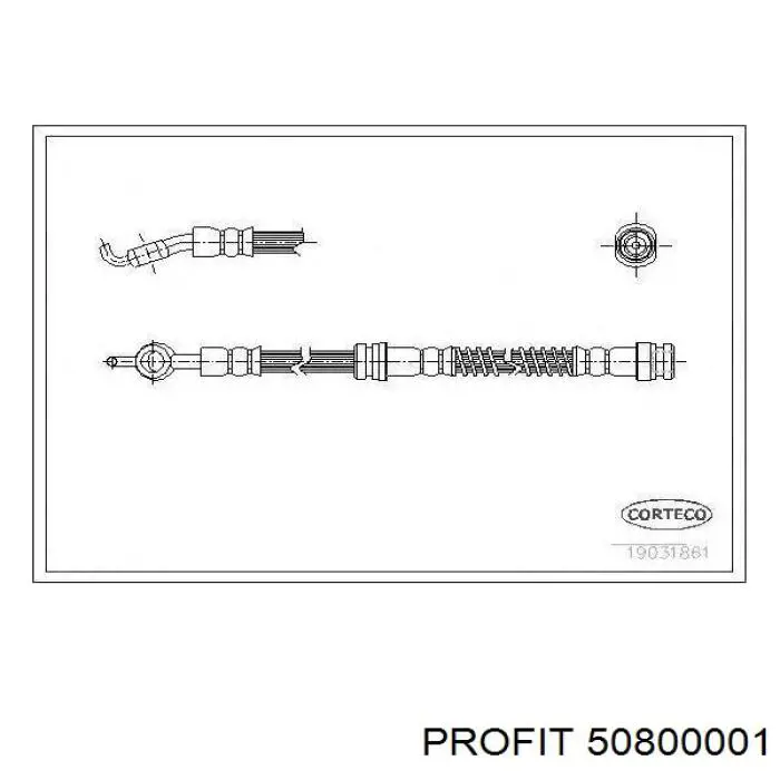 50800001 Profit latiguillo de freno delantero