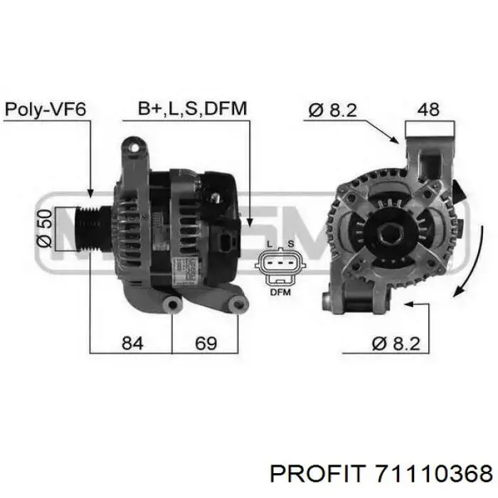 Alternador 71110368 Profit