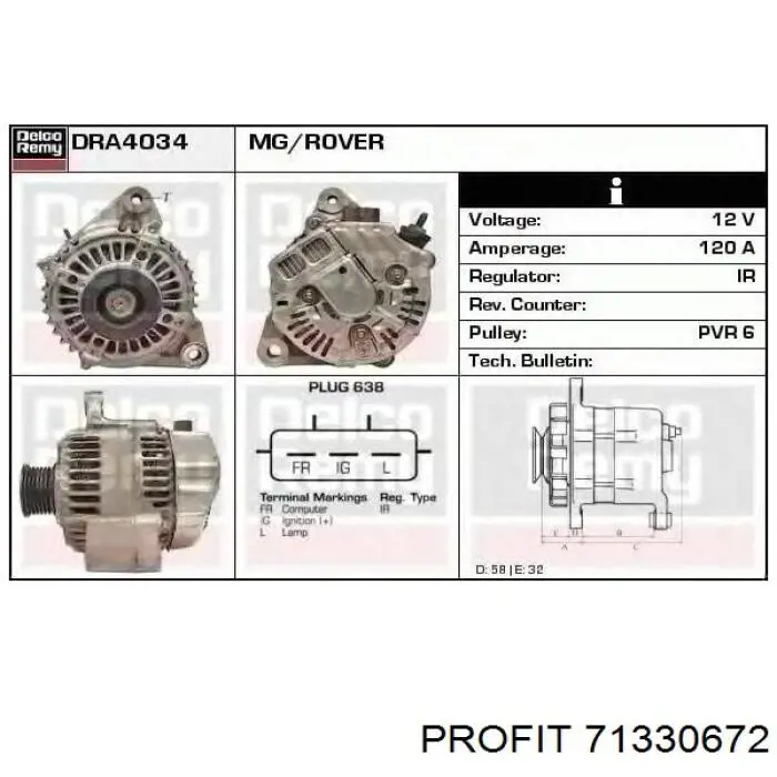Alternador Diodo Puente Rectificador Toyota Yaris P10