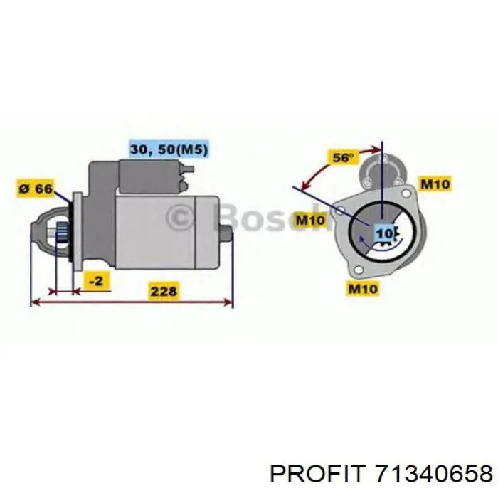 Portaescobillas motor de arranque 71340658 Profit