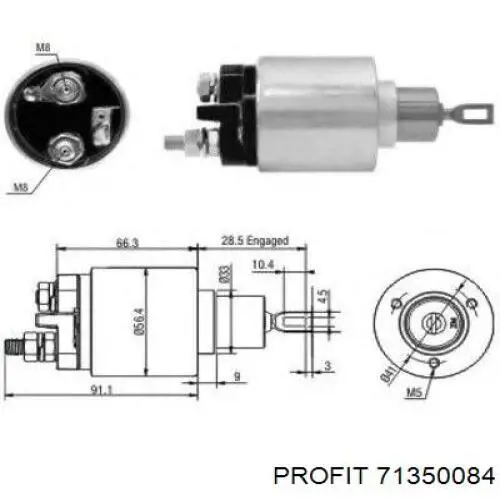 Bendix arranque para Ford Fiesta III (GFJ)