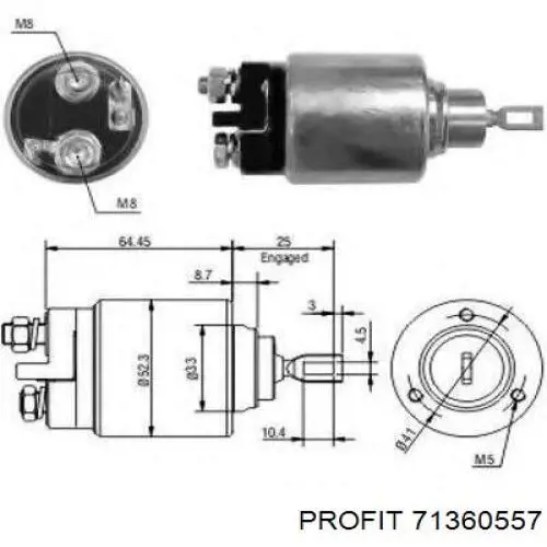 Portaescobillas motor de arranque 71360557 Profit