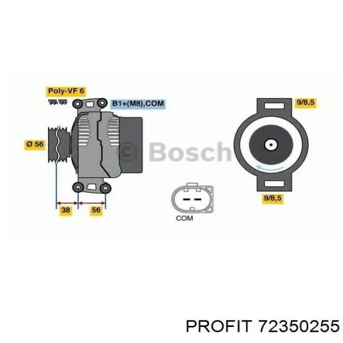 Rotor del alternador 235255 Cargo