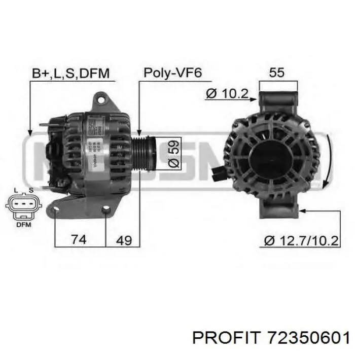 1S7TBD Ford Regulador alternador