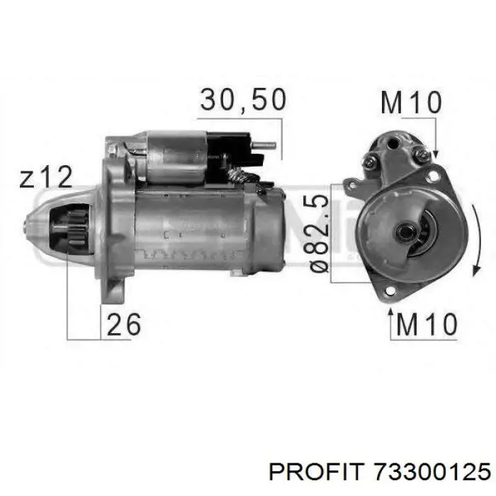 6167 Ghibaudi bendix, motor de arranque