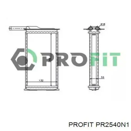 PR 2540N1 Profit radiador de calefacción