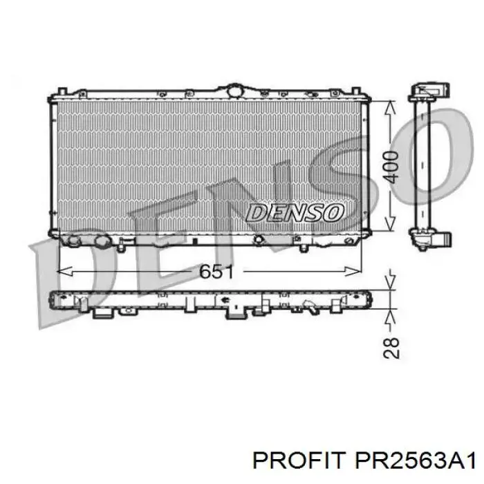 PR 2563A1 Profit radiador refrigeración del motor